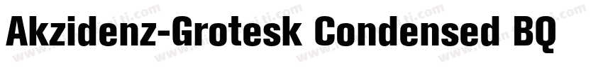 Akzidenz-Grotesk Condensed BQ Regul字体转换